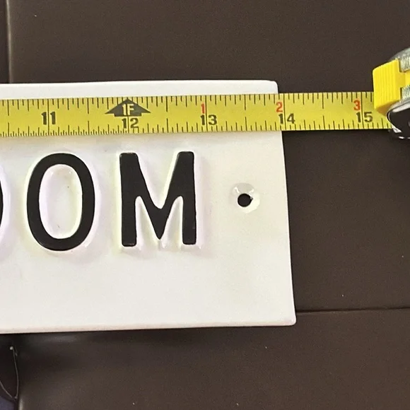 Hearth & Hand farmhouse “Powder Room” sign w/raised lettering & glazed finish - Picture 6 of 10